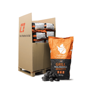 Heizfuxx Grillbriketts 10kg x 20 Sack 200kg Palette