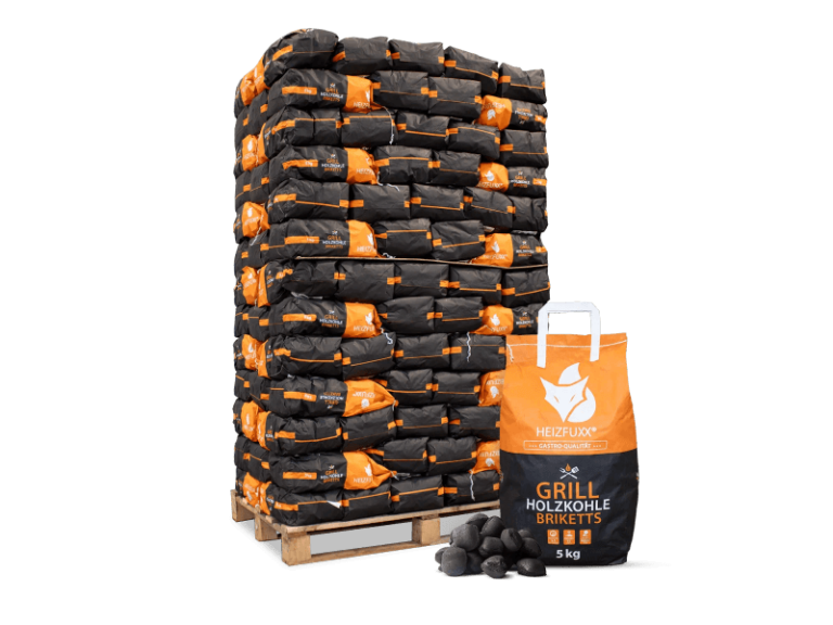 Heizfuxx Grillbriketts 5kg x 130 Sack 650kg Palette