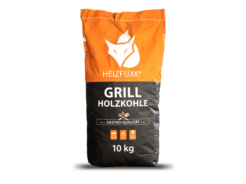 Heizfuxx Grillholzkohle in Gastro-Qualität 10kg x 12 Sack 120kg Palette