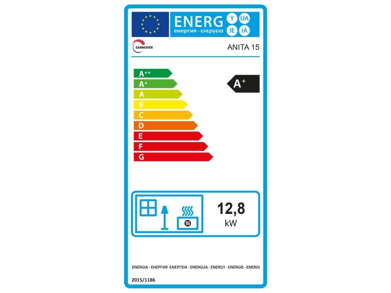 Sannover Pelletofen Anita 15 kW Bordeaux