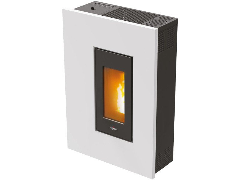 PEGASO Pelletofen Madison Stahl Weiß 5,3 kW mit Automatik