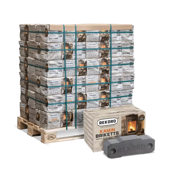 Braunkohlebriketts 90 x 10 kg – REKORD