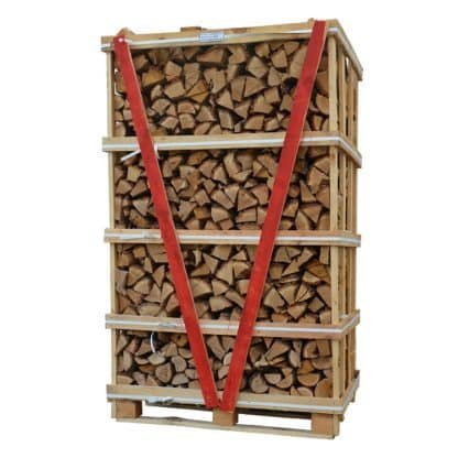 Kaminholz Eiche extra trocken in Holzkiste – Holzscheite hohe Heizleistung – Volumen 2 m³
