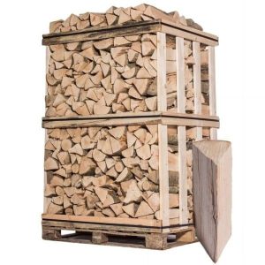 Palette Kaminholz 2 m³ – Mischung Hartholz (Esche, Buche, Hainbuche, Eiche) – 3 Ster – 30 cm