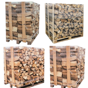 Kaminholz 25 cm – 4 Paletten mit insgesamt 12 Ster – Hartholzmischung