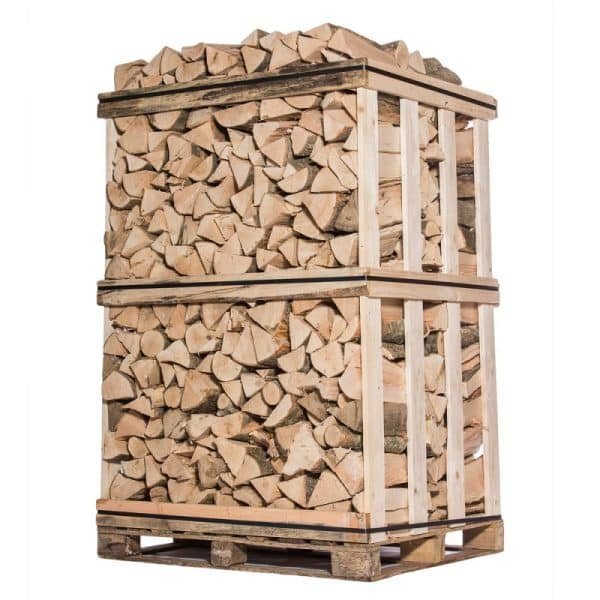 Kaminholz 1 m – Palette 3 Ster – Buche, Hainbuche und Eiche – Restfeuchte < 10 % – kammergetrocknet